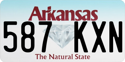 AR license plate 587KXN