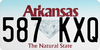AR license plate 587KXQ