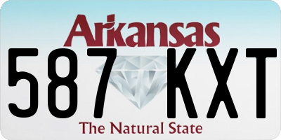 AR license plate 587KXT