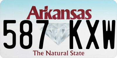 AR license plate 587KXW