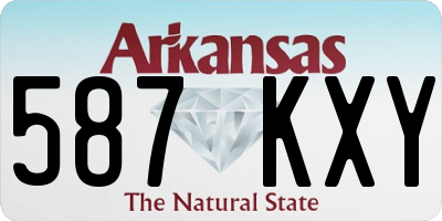 AR license plate 587KXY