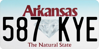 AR license plate 587KYE