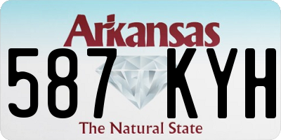 AR license plate 587KYH
