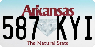 AR license plate 587KYI