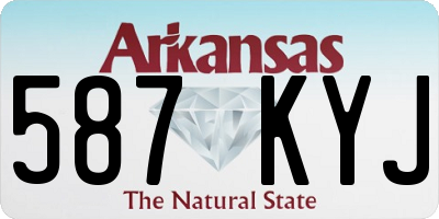 AR license plate 587KYJ