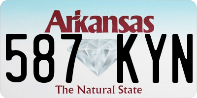 AR license plate 587KYN