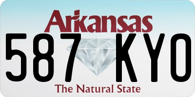 AR license plate 587KYO
