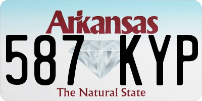 AR license plate 587KYP