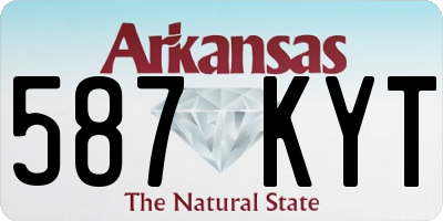 AR license plate 587KYT