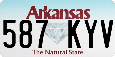 AR license plate 587KYV