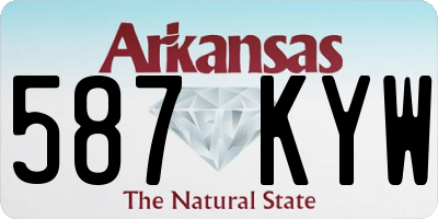 AR license plate 587KYW
