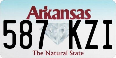 AR license plate 587KZI