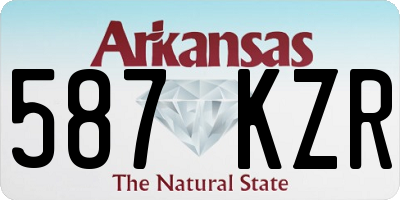 AR license plate 587KZR