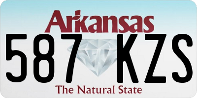 AR license plate 587KZS