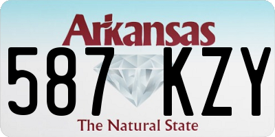 AR license plate 587KZY