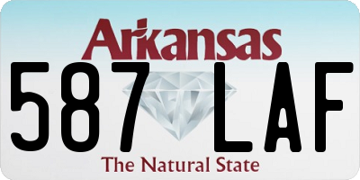 AR license plate 587LAF