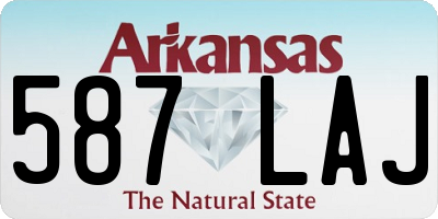 AR license plate 587LAJ