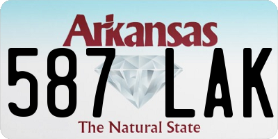 AR license plate 587LAK