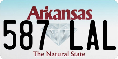 AR license plate 587LAL