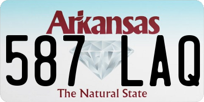 AR license plate 587LAQ