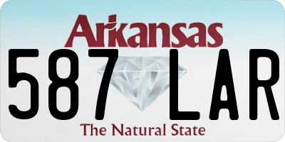 AR license plate 587LAR