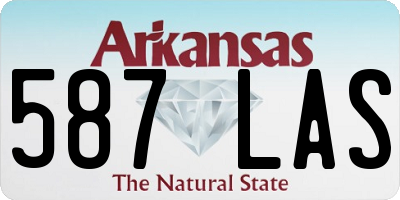 AR license plate 587LAS