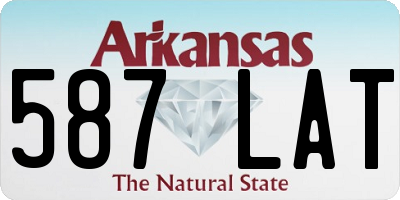 AR license plate 587LAT