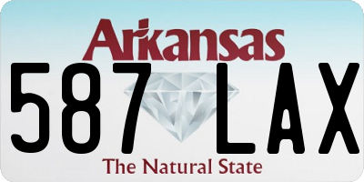 AR license plate 587LAX