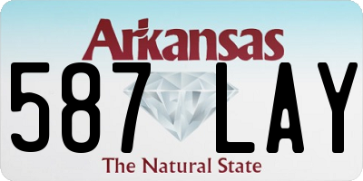 AR license plate 587LAY