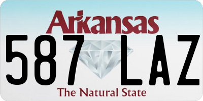 AR license plate 587LAZ