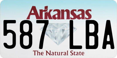 AR license plate 587LBA