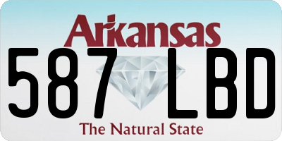 AR license plate 587LBD