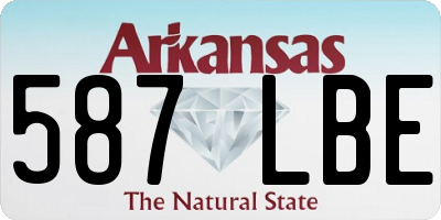AR license plate 587LBE
