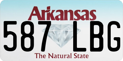 AR license plate 587LBG