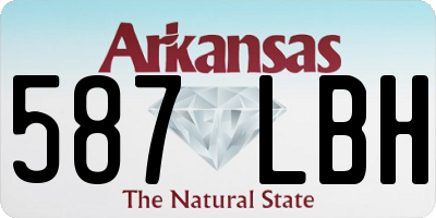 AR license plate 587LBH