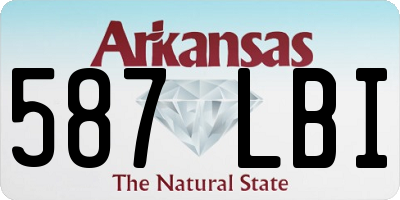 AR license plate 587LBI