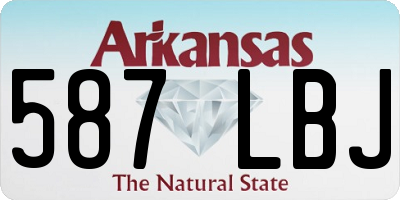AR license plate 587LBJ