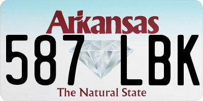 AR license plate 587LBK