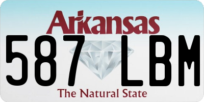 AR license plate 587LBM