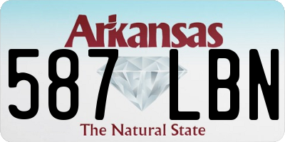 AR license plate 587LBN