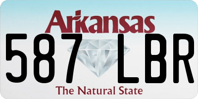 AR license plate 587LBR