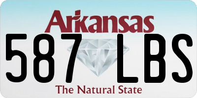AR license plate 587LBS