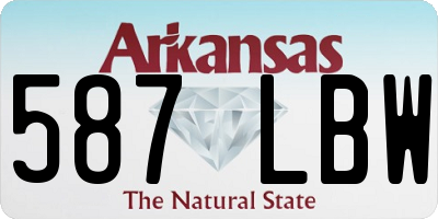 AR license plate 587LBW