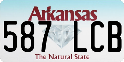 AR license plate 587LCB