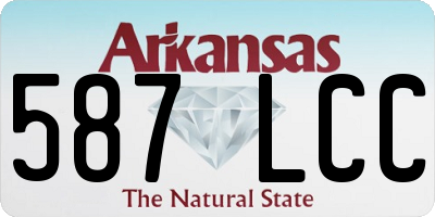 AR license plate 587LCC