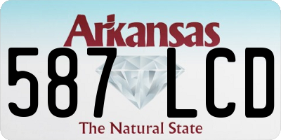 AR license plate 587LCD