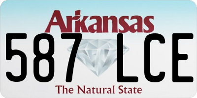 AR license plate 587LCE