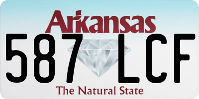 AR license plate 587LCF
