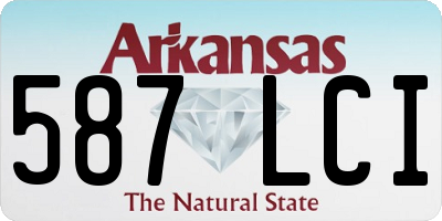 AR license plate 587LCI