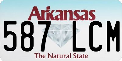 AR license plate 587LCM
